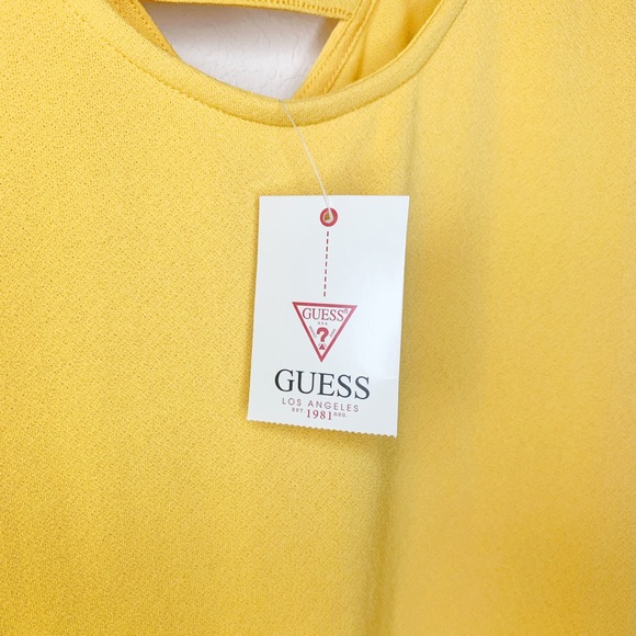 NWT - GUESS Colette Ladder Back Tunic Top- Mustard - Picture 6 of 7